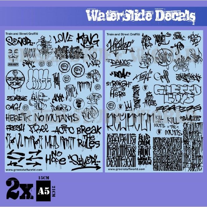 Hovedbilde GSW Train and Street Graff Black Decals Sheet (2)