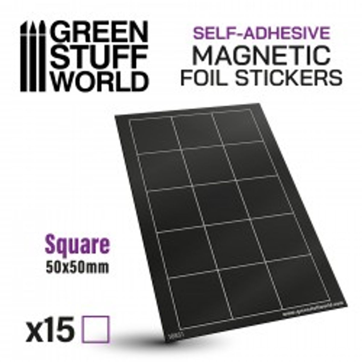 GSW Square 50x50mm Self-Adhesive Magnetic Base