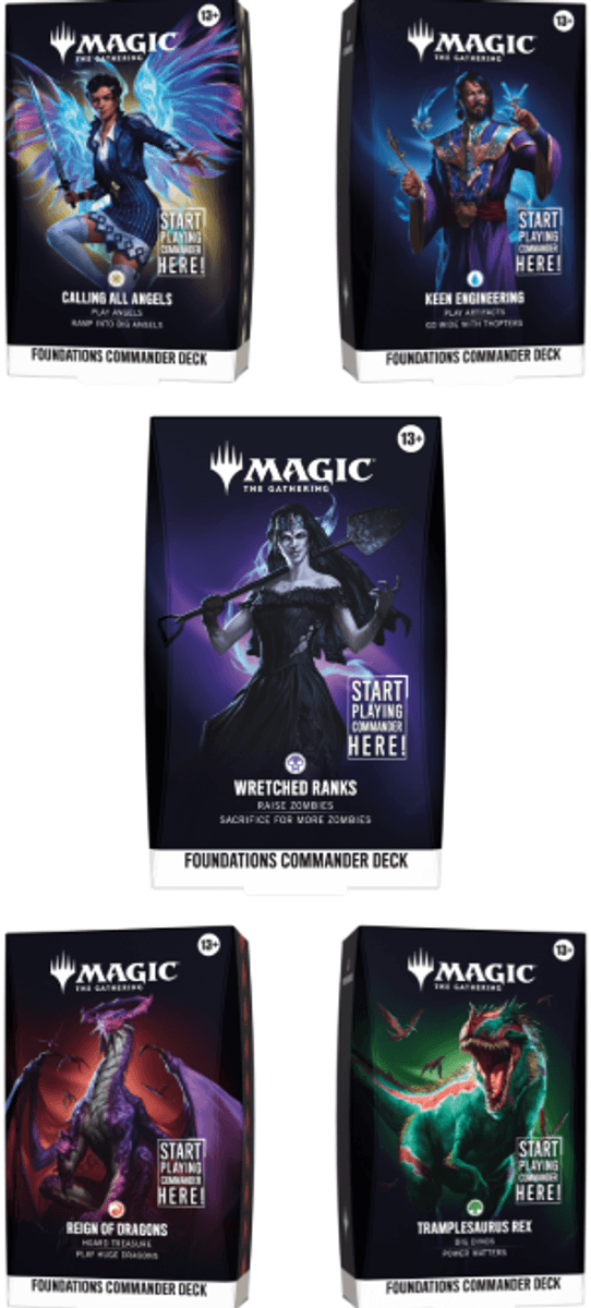 Magic: Foundations Commander - ALL 5 DECKS (SEALED CASE)