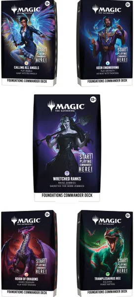 Hovedbilde Magic: Foundations Commander - ALL 5 DECKS ...