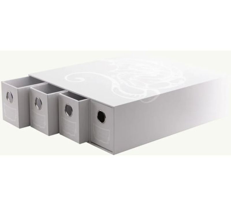 Dragon Shield Fortress Card Drawers - White 4 Drawers