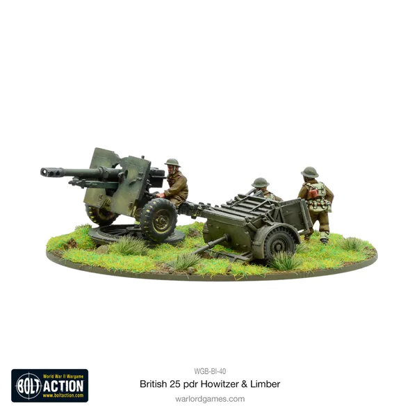 Hovedbilde British 25 Pdr Howitzer & Limber (Warlord)