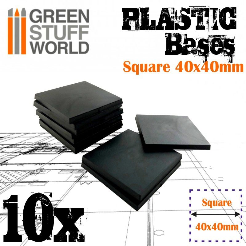 GSW Plastic Square Bases 40mm (10)