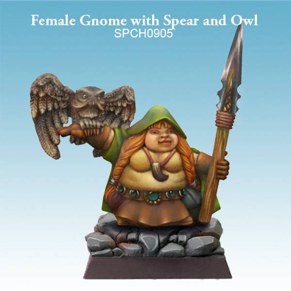 Hovedbilde Umbra Turris: Female Gnome with Spear and Owl