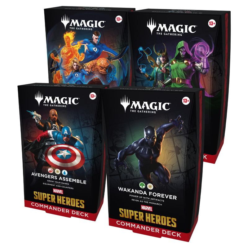 Magic: Marvel Super Heroes SEALED Commander CASE (All 4 decks)
