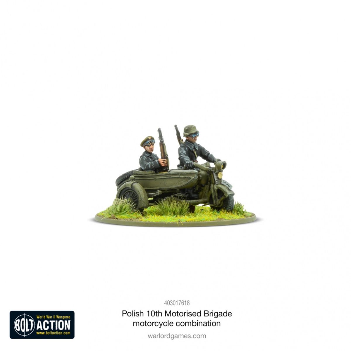 Polish 10th Motorised Brigade Motorcycle Combination (Warlord)