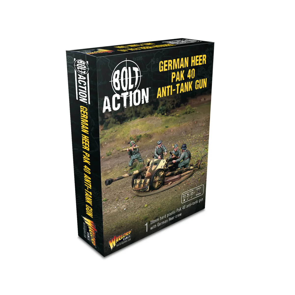 German Heer PaK 40 Anti-tank Gun Plastic (Warlord)